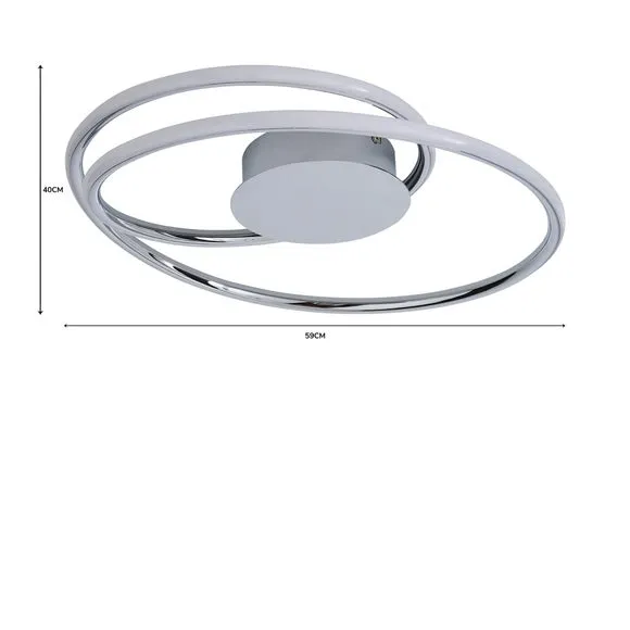Langdon Bathroom Integrated LED Flush Ceiling Light 6