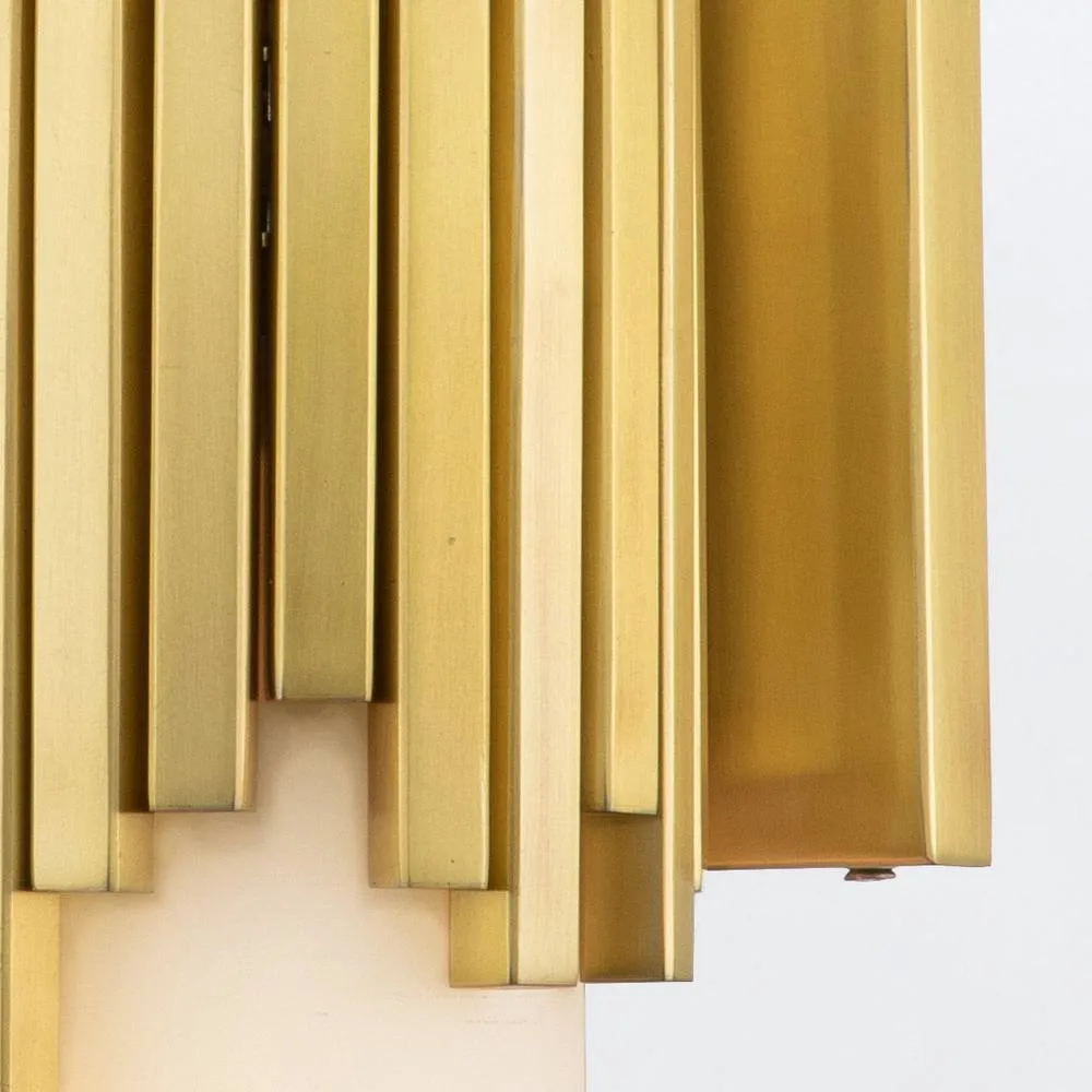 Netlighting Marvele Up & Down Wall Lamp Contemporary Aged Brass 3000K IP44 2x G9 in Gold 5
