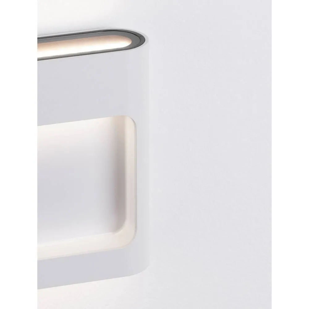 Netlighting Tall Outdoor Flush Wall Lamp Sandy White LED 9W 562lm IP54 3000K 2