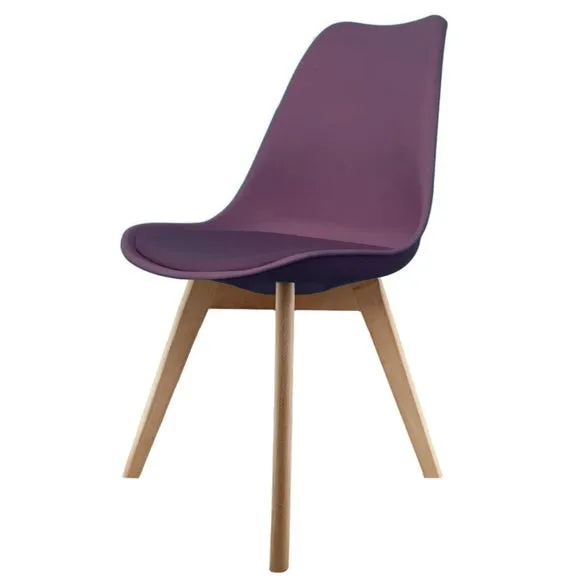 Fusion Living Soho Plastic Dining Chair with Squared Legs 2