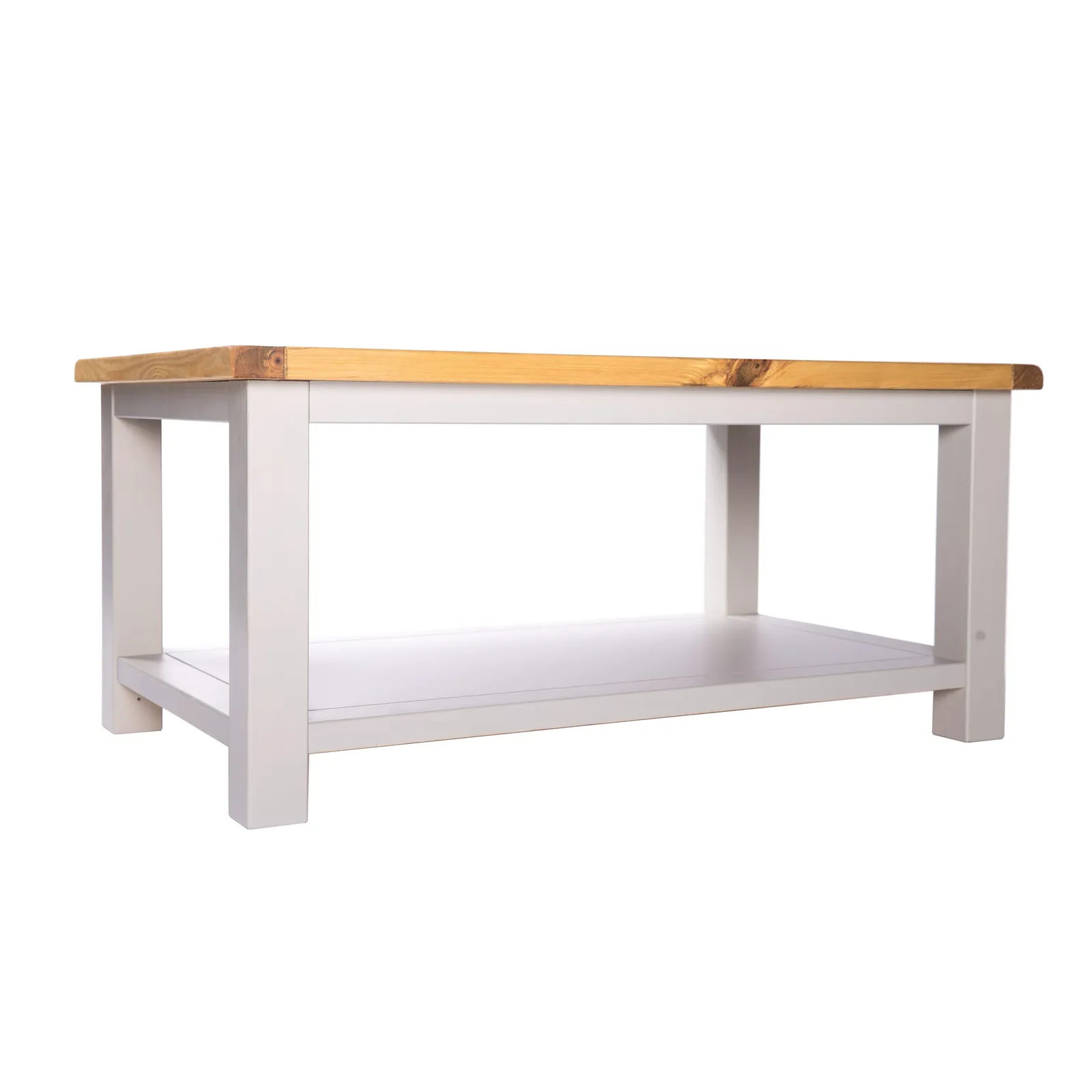 Cabinet Bits Coffee Table with Shelf - H45 W100 D60cm in Light Grey 2