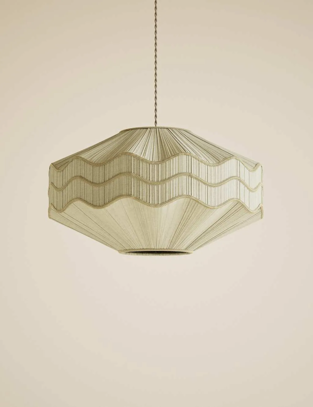 M&S Pleated Wave Large Easy Fit Shade Cream