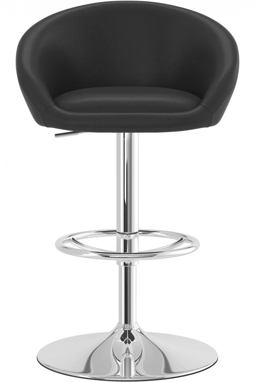 netfurniture Lombardy Height Adjustable Breakfast Bar Stool Chrome - Black 2