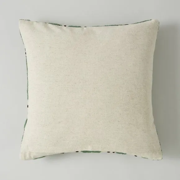 Crewel Work Floral Square Cushion 2