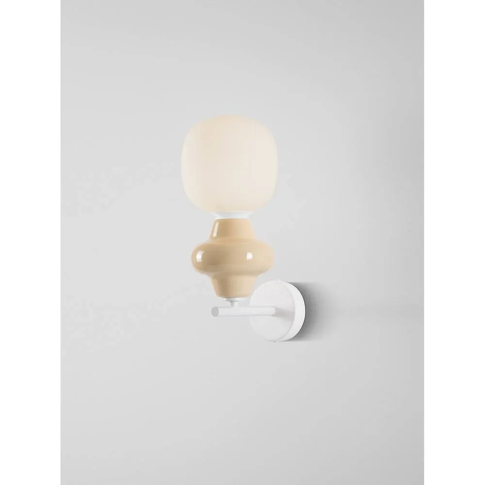 Netlighting Clio Globe Wall Lights Yellow Matt White E14 1x5W 4