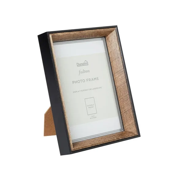 Fulton Natural and Black Photo Frame 3
