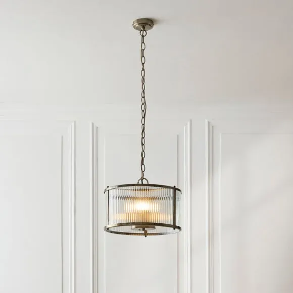 Alyn Ribbed 3 Light Adjustable Pendant Light
