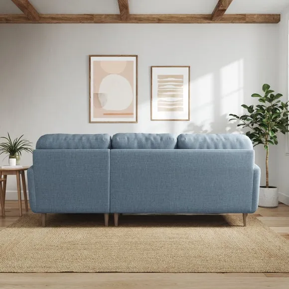 Sven Chunky Tonal Weave Large Corner Chaise Sofa 3