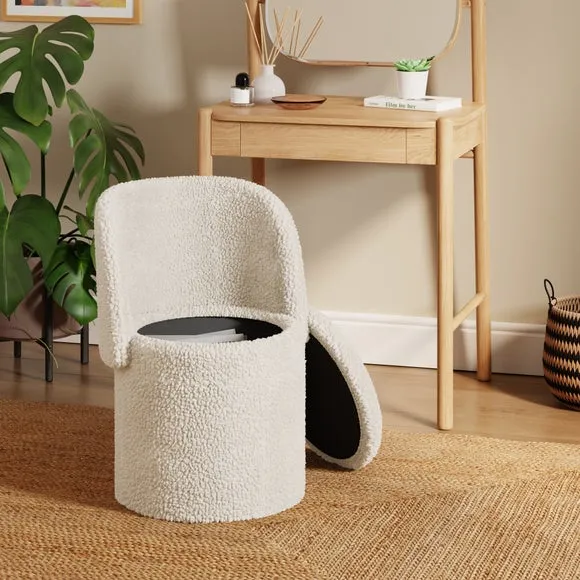 Sherpa Storage Footstool Chair