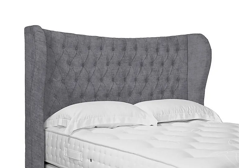 Artisan Collection Camber High Floor Standing Headboard - Double - Aston Steel