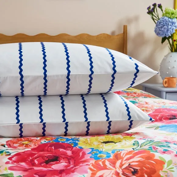 Sophie Robinson Mini Wave 100% Cotton Standard Pillowcase Pair 3