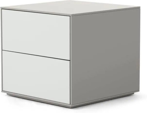 Stretto Bedside Table, Tonal Grey