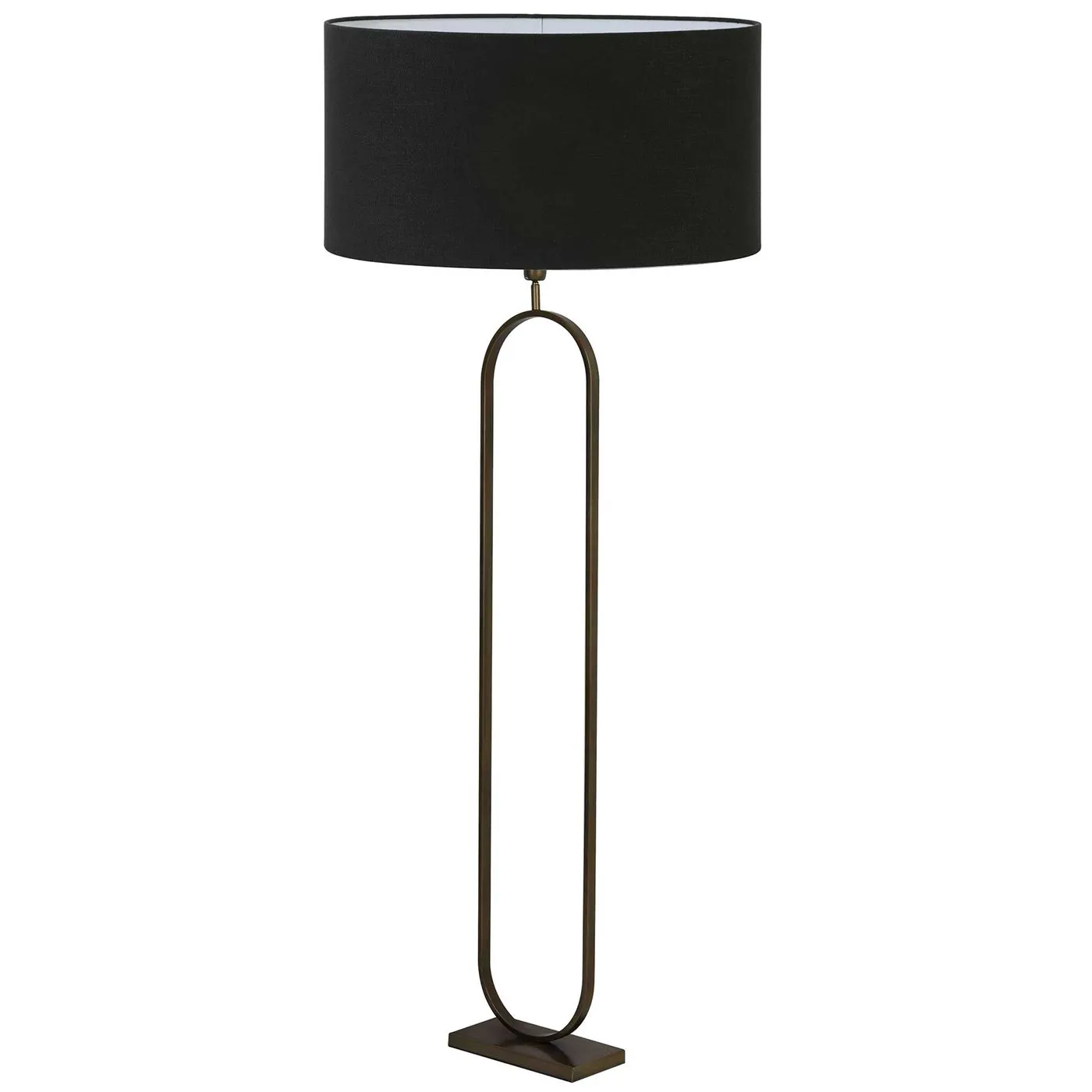 Antique Bronze Floor Lamp, Anthracite Shade