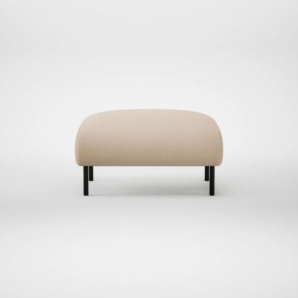 Heal's Alto Ottoman Smart Cotton Linen Rice Black Feet 1