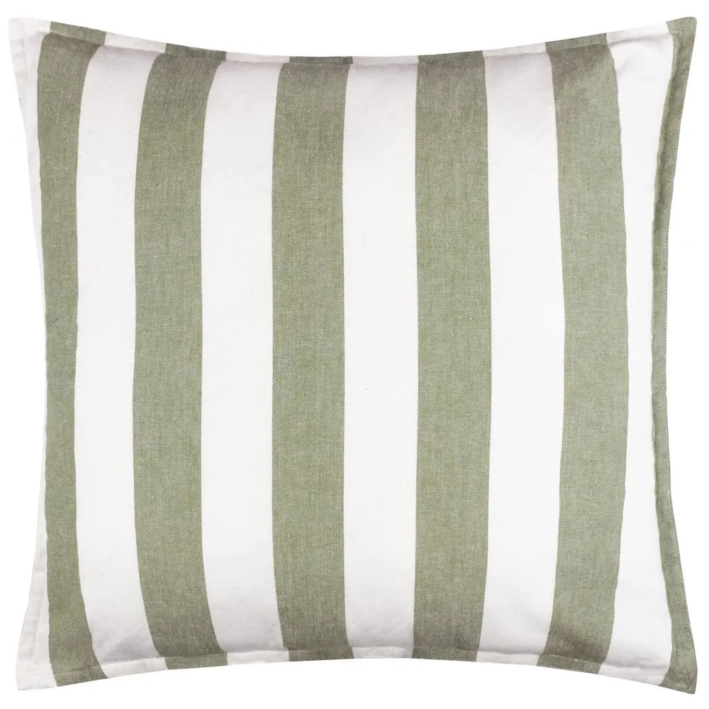 Yard Hayle 100% Cotton Striped Outdoor Cushion in Light Green 2