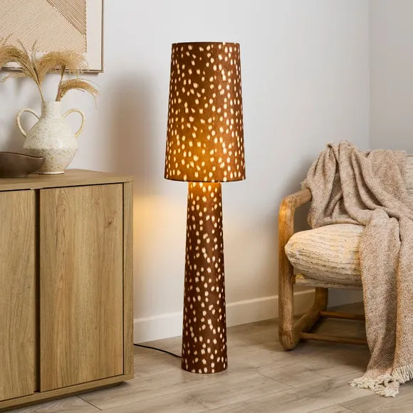 Deer Print Fabric Floor Lamp