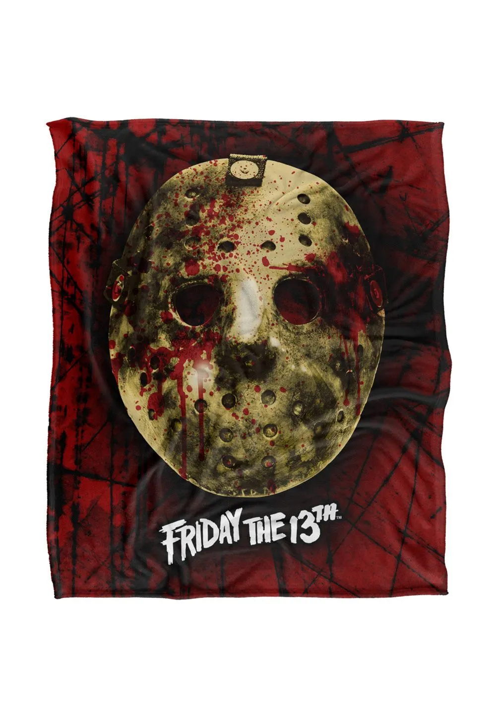 Warner Brothers Friday The 13Th Mask Silky Touch Super Soft Throw Blanket 152x127cm in White