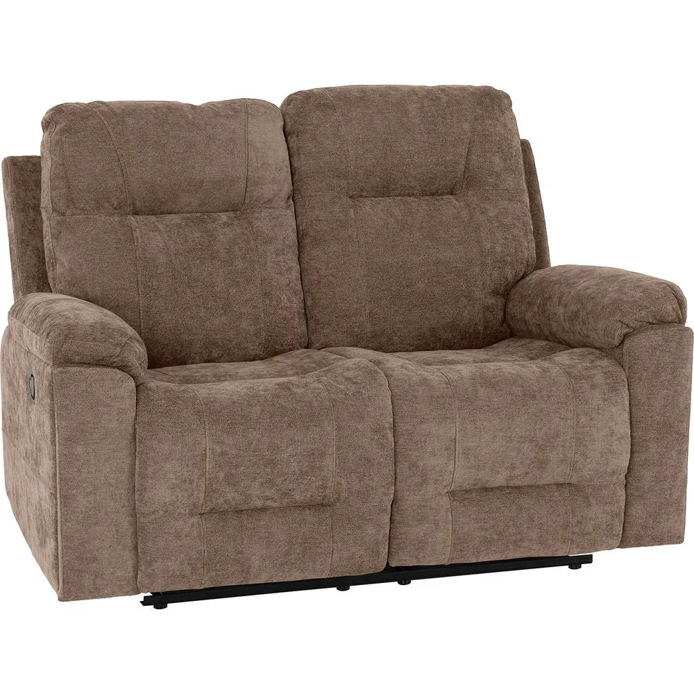 Seconique Guildford 2 Seater Recliner Sofa - Antelope Brown Fabric 3