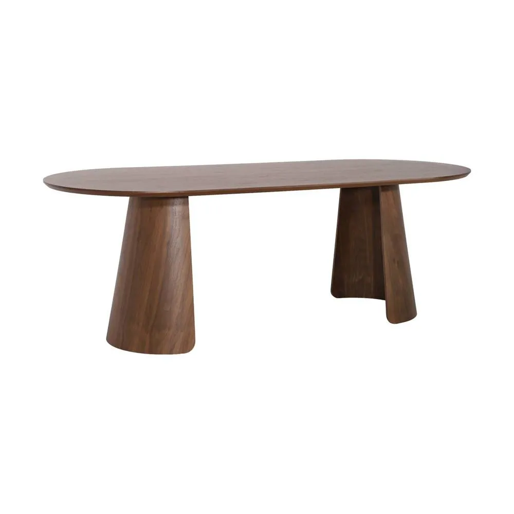 sweeek Oblong dining table for 8 people wood decor in Dark Brown 2