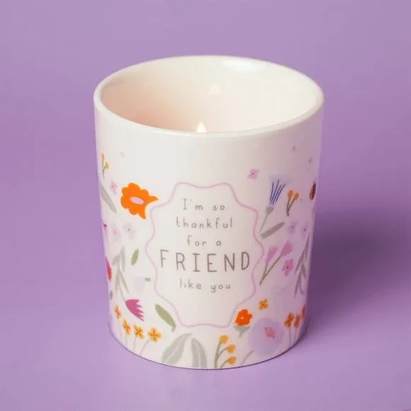 Love Life Friend Like You Lychee & Raspberry Ceramic Candle 3