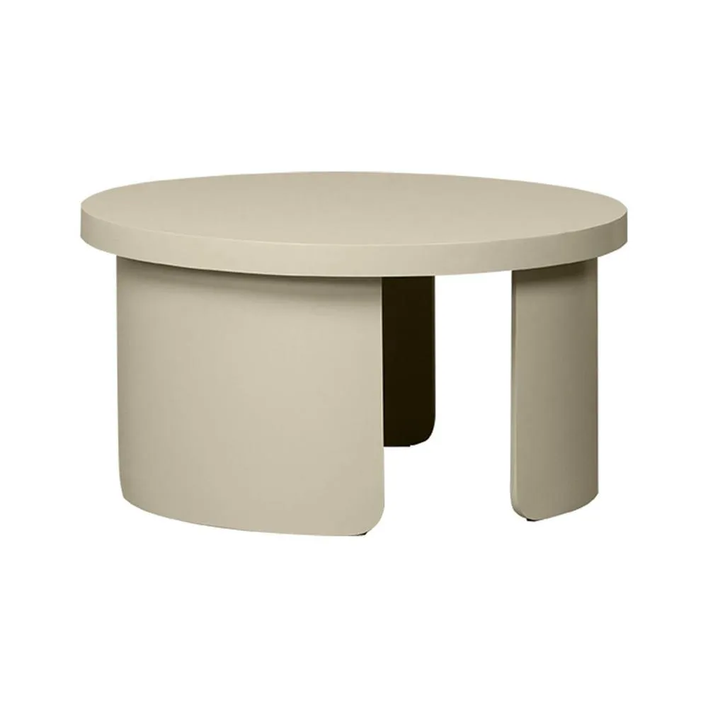 sweeek Set of 2 round nesting coffee tables in Beige 3