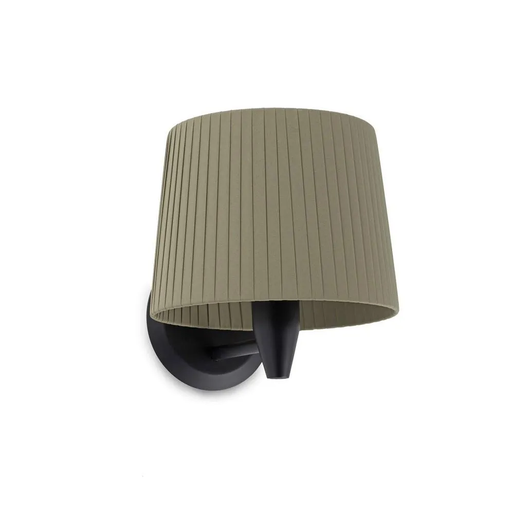 Netlighting Samba Wall Light with Shade BlackGreen E27 in Khaki