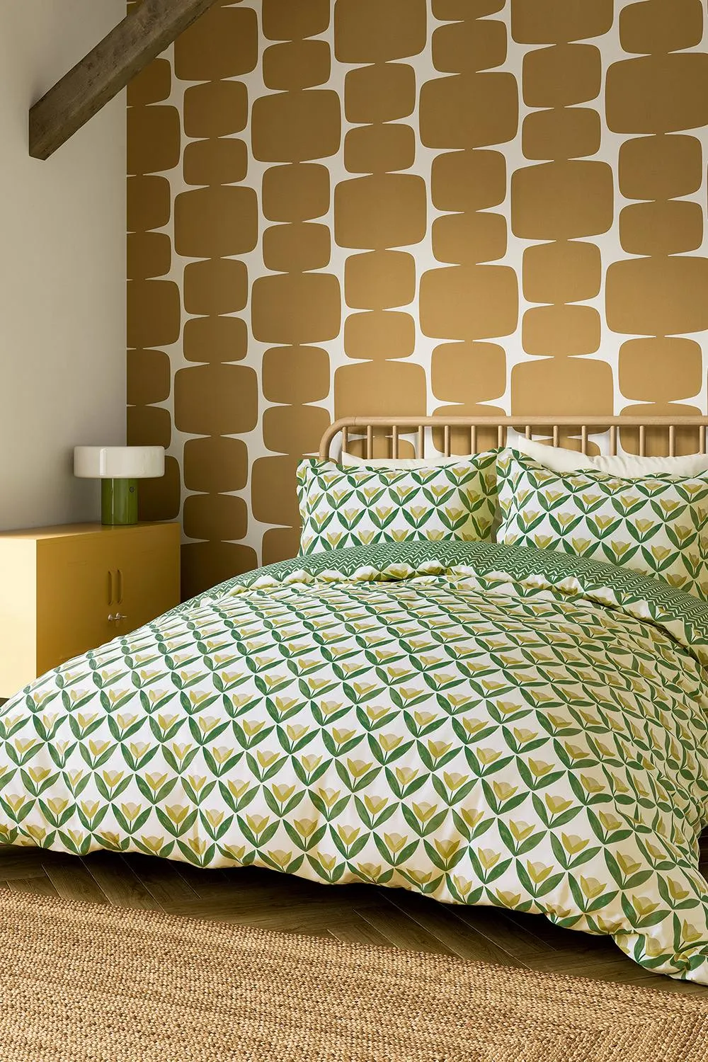 Scion 'Tulip Trellis' Cotton Duvet Cover Set in Green