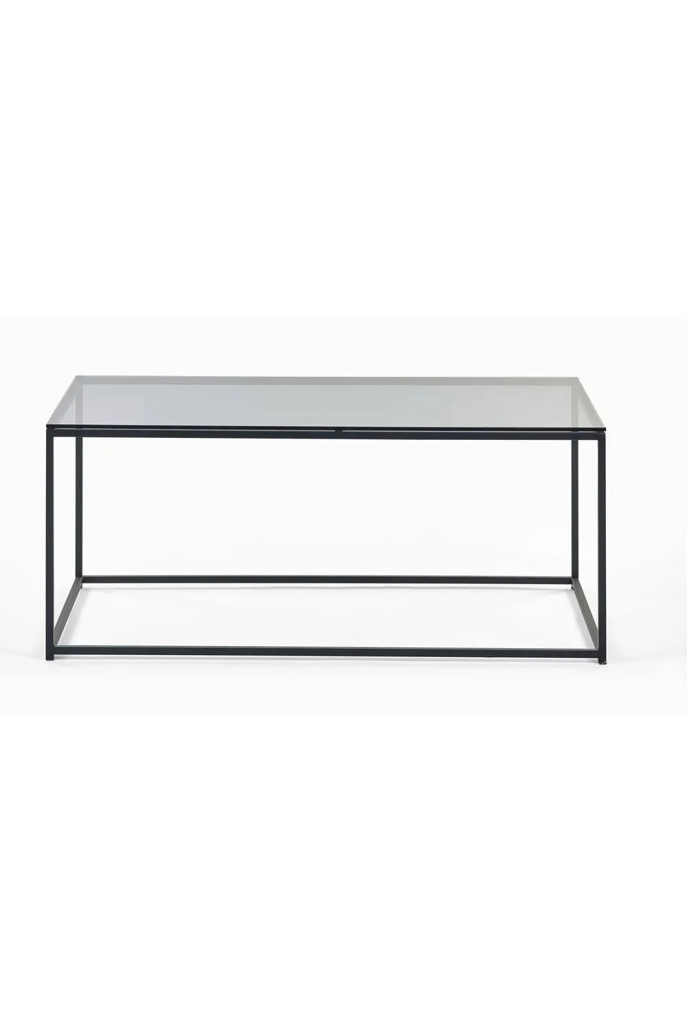 Julian Bowen Chicago Rectangular Glass Top Coffee Table in Black 3