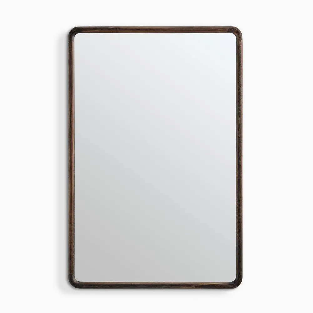 FurnitureboxUK Rowena Walnut Wood Large 120x80cm Rectangle Wall Mirror 3