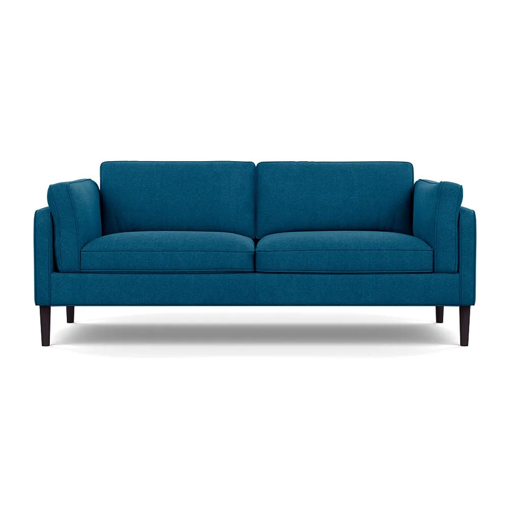 Heal's Sonno 3 Seater St Moritz Wool Teal Wenge Black Feet 1