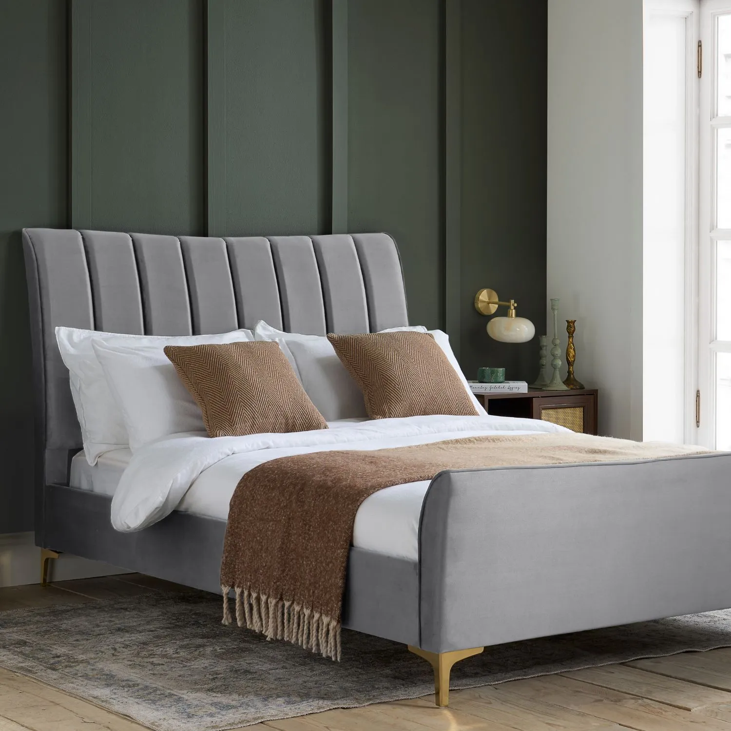 Birlea Clover Bed in Grey 1