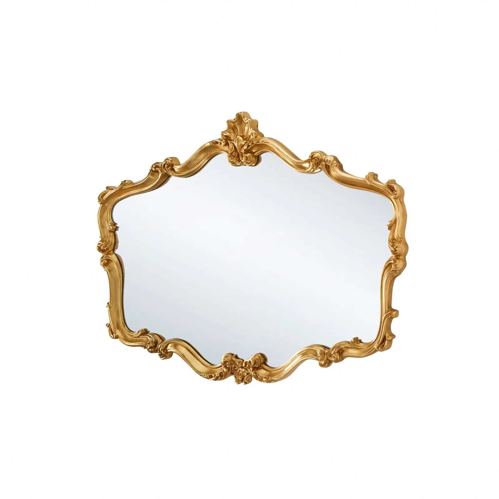 Yearn Mirrors Regency Decorative Landscape Mirror Gold in Metallic Gold 4