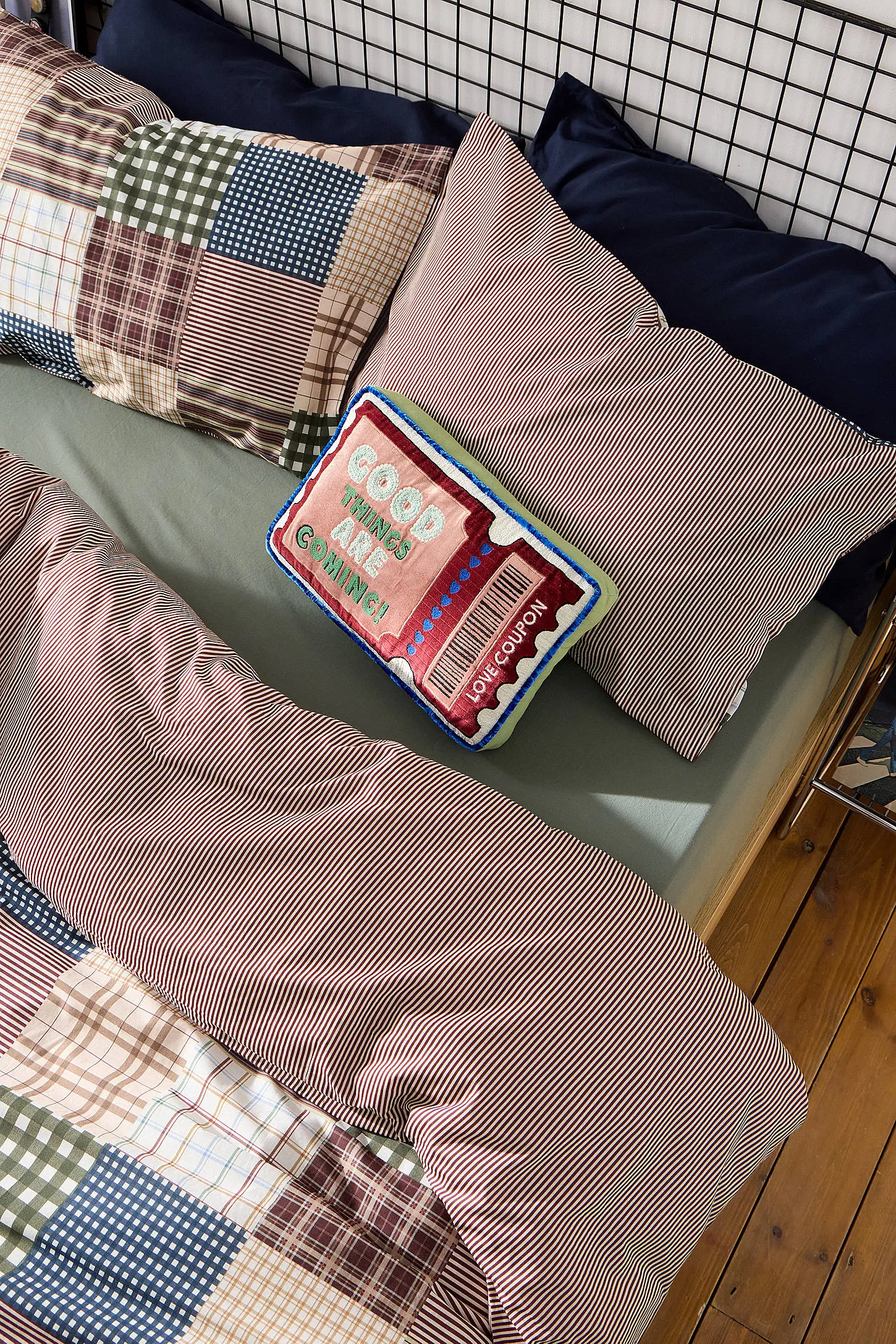 Check Patch Reversible Duvet Set 4