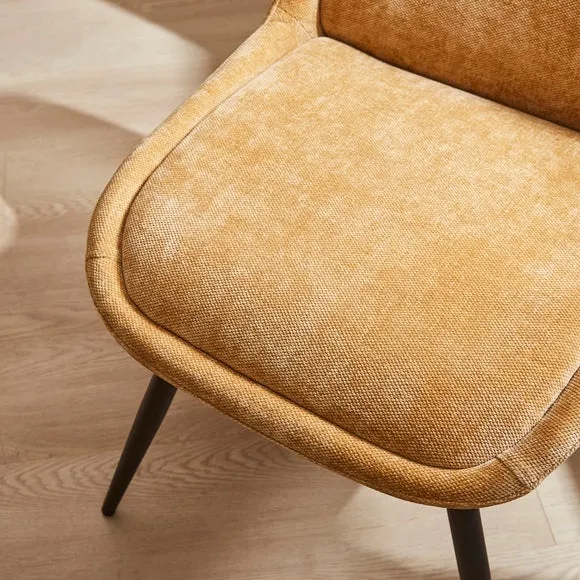 Lyle Set of 2 Dining Chairs, Soft Tonal Chenille 4