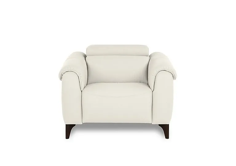 Nicole Leather Armchair - Torello Bianco Puro