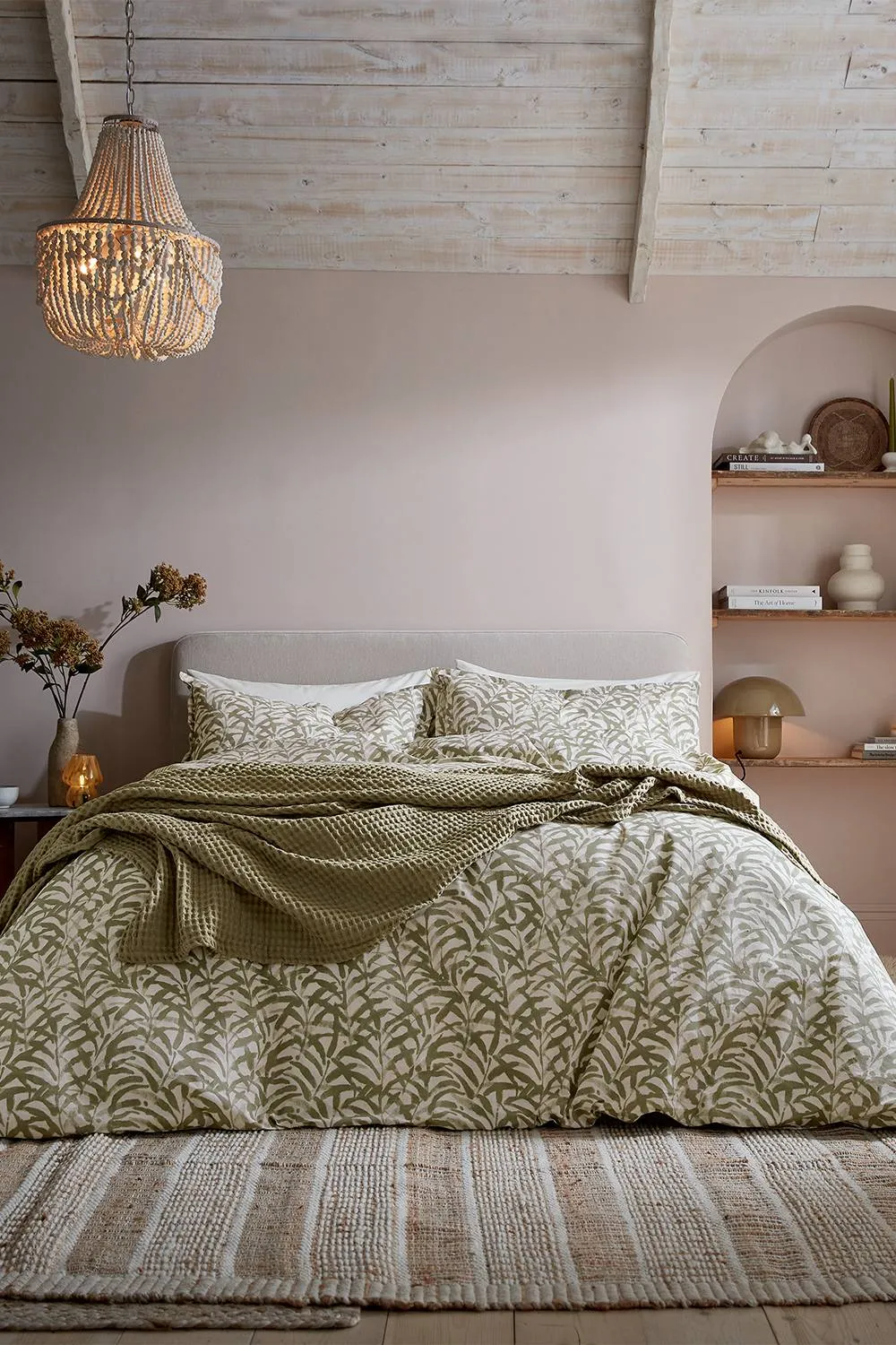 Abigail Ahern x Murmur 'Cleo' Cotton Duvet Cover Set in Green