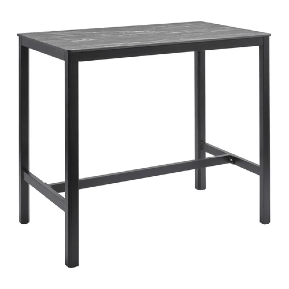 netfurniture Richmond Marble Poseur Table Black with Paris Table Base - 119 X 69cm