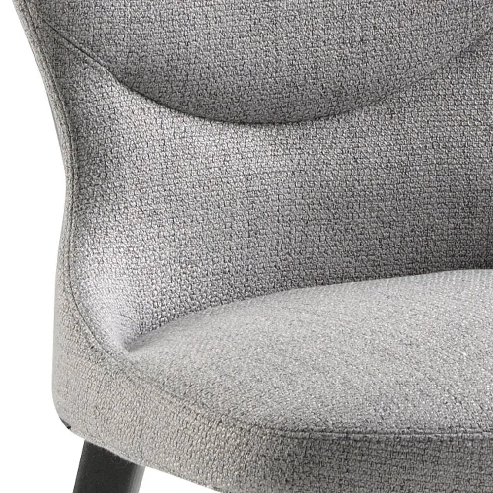 Angel Cerda Grey Fabric Dining Chair, Anthracite Stainless Steel 5