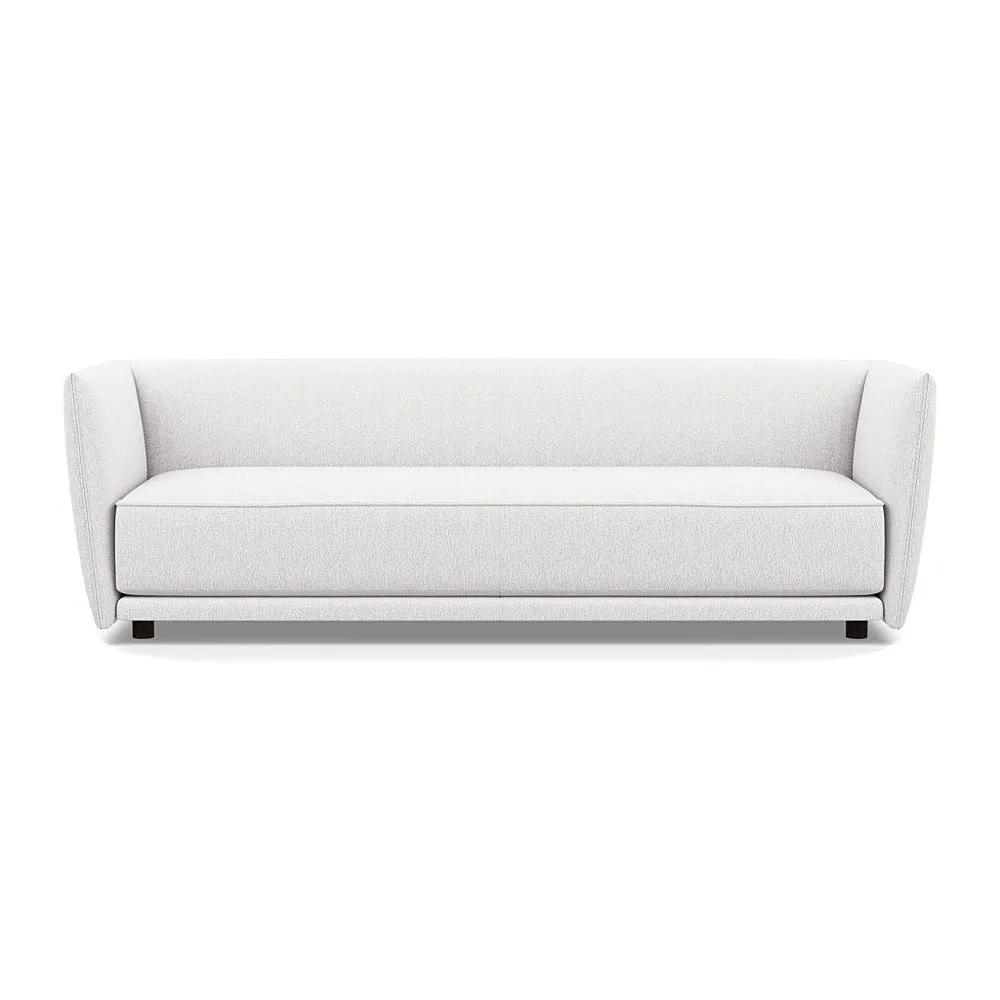 Heal's Valley 4 Seater Sofa Loop Boucle Polar Walnut Stain Feet