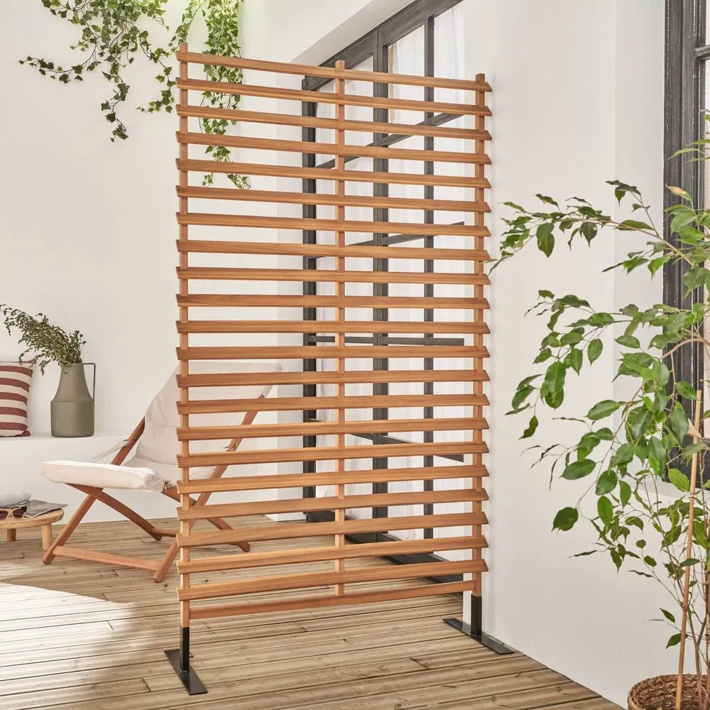 sweeek 100cm outdoor wooden screen in Brown 3