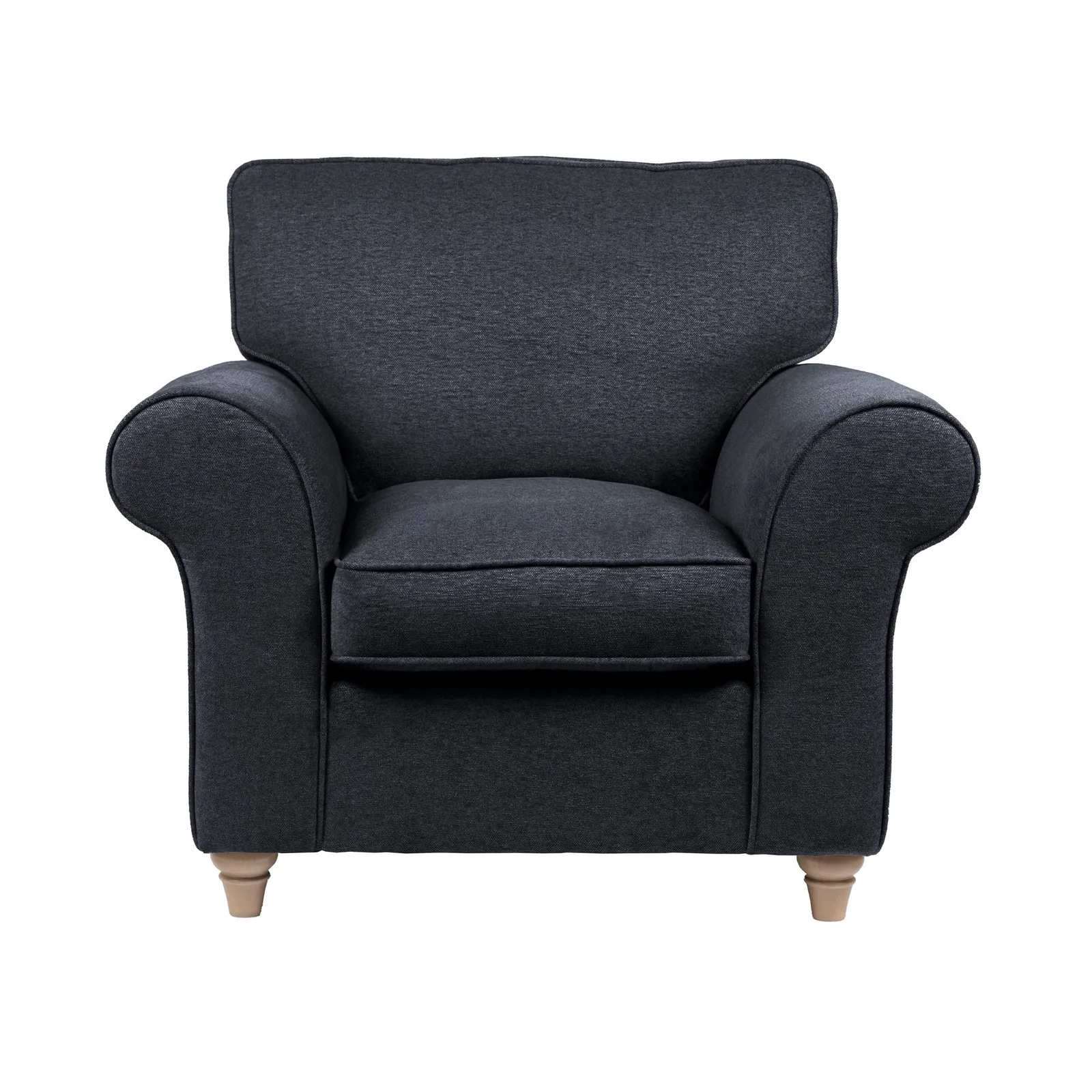 Rosa Fabric Armchair Navy Blue