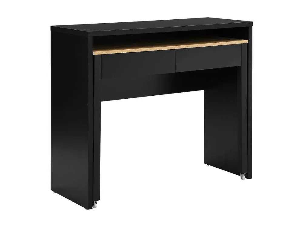 Vente-unique Extendable Console Desk With 2 Drawers - Black & Natural - LOAVIA 6