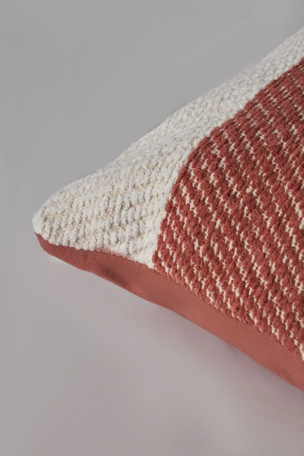 BHS Herringbone Cushion in Terracotta 2