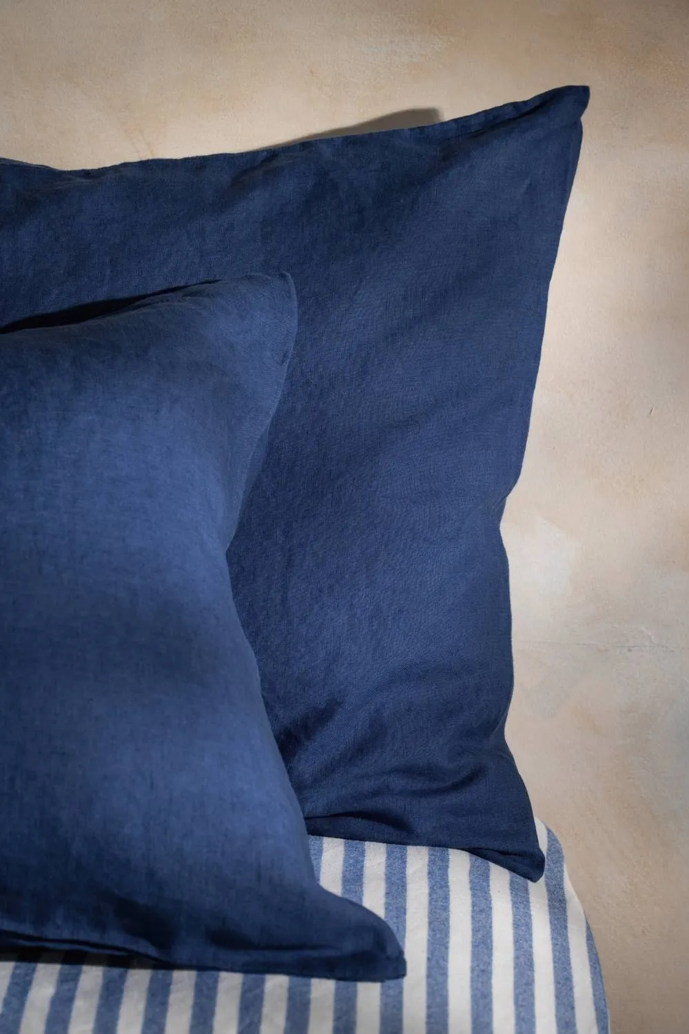 Soak&Sleep Mediterranean Blue French Linen Housewife Pillowcase Pair