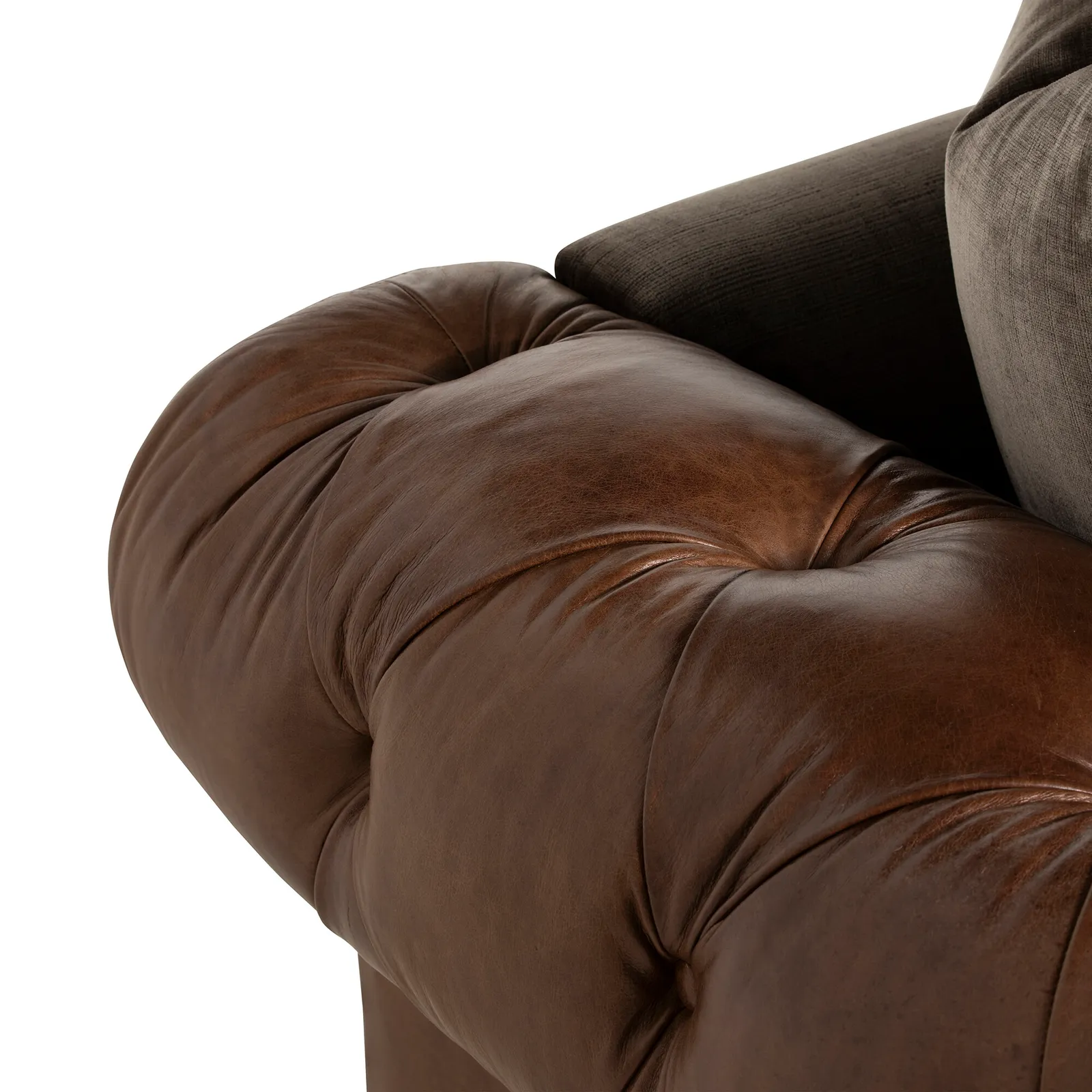 Taunton 4 Seater Sofa Split, Brown Fabric & Leather | Barker & Stonehouse 4