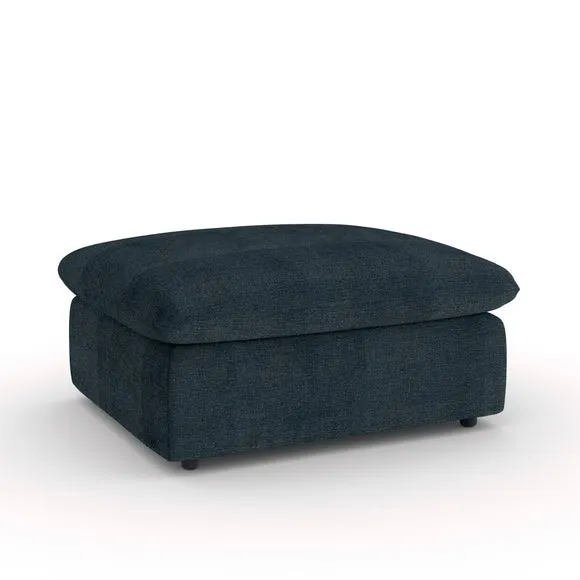 Aspen Textured Faux Linen Footstool 6