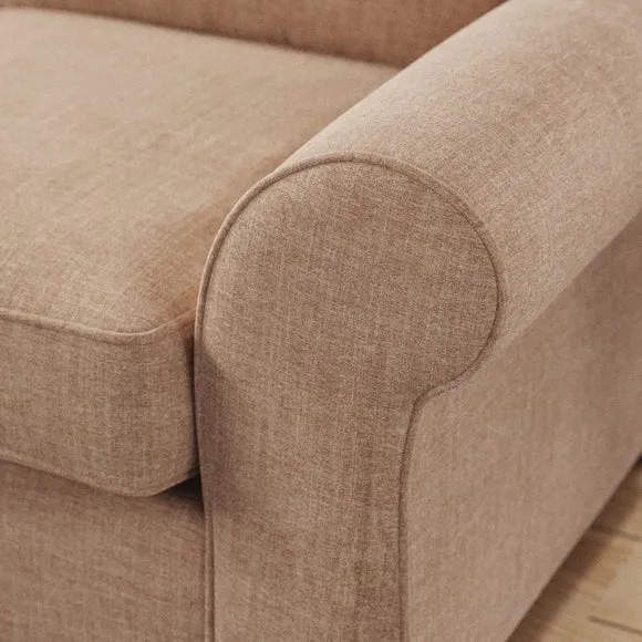 Flori Tonal Plush Chenille Corner Chaise Sofa 5
