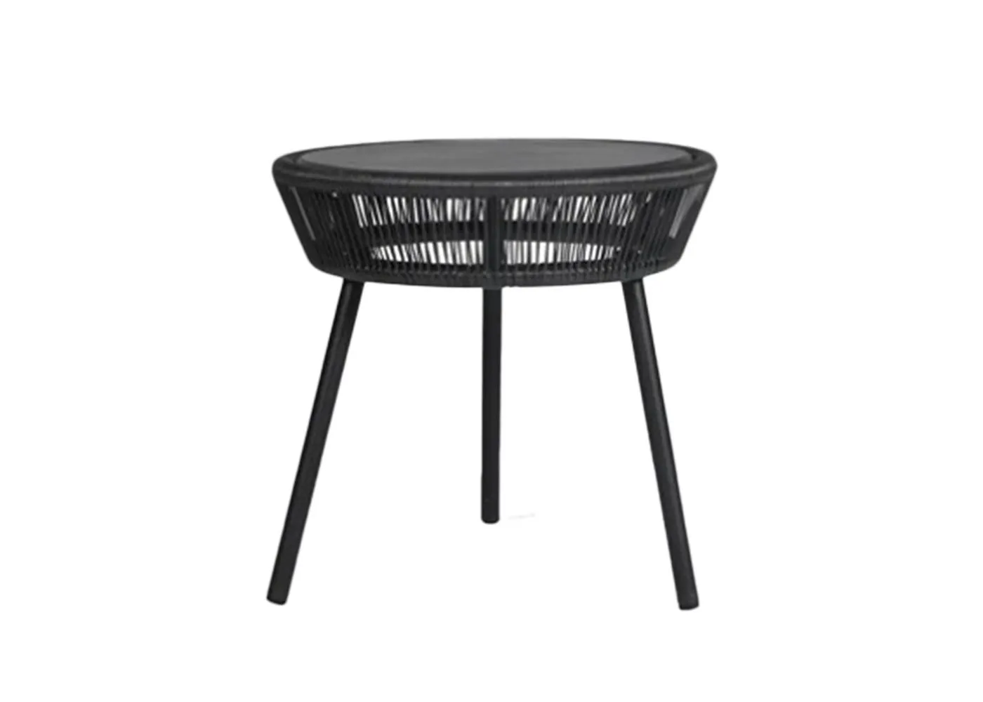 Vincent Sheppard Loop Outdoor Side Table Black Rope
