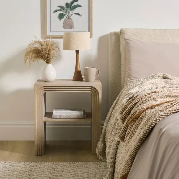 Romy Bedside Table, Mango Wood