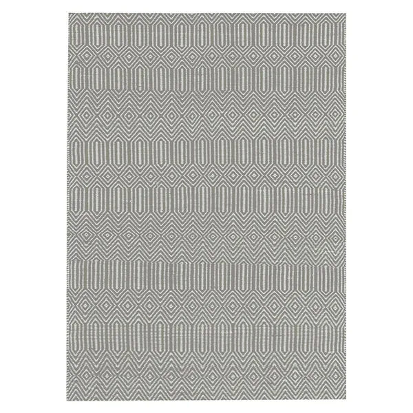 Twine Cotton and Wool Rug  Silver